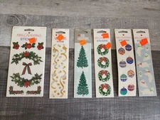 Scrapbook Stickers LOT Christmas Trees Polar Bears  Grossman Retired NEW #38