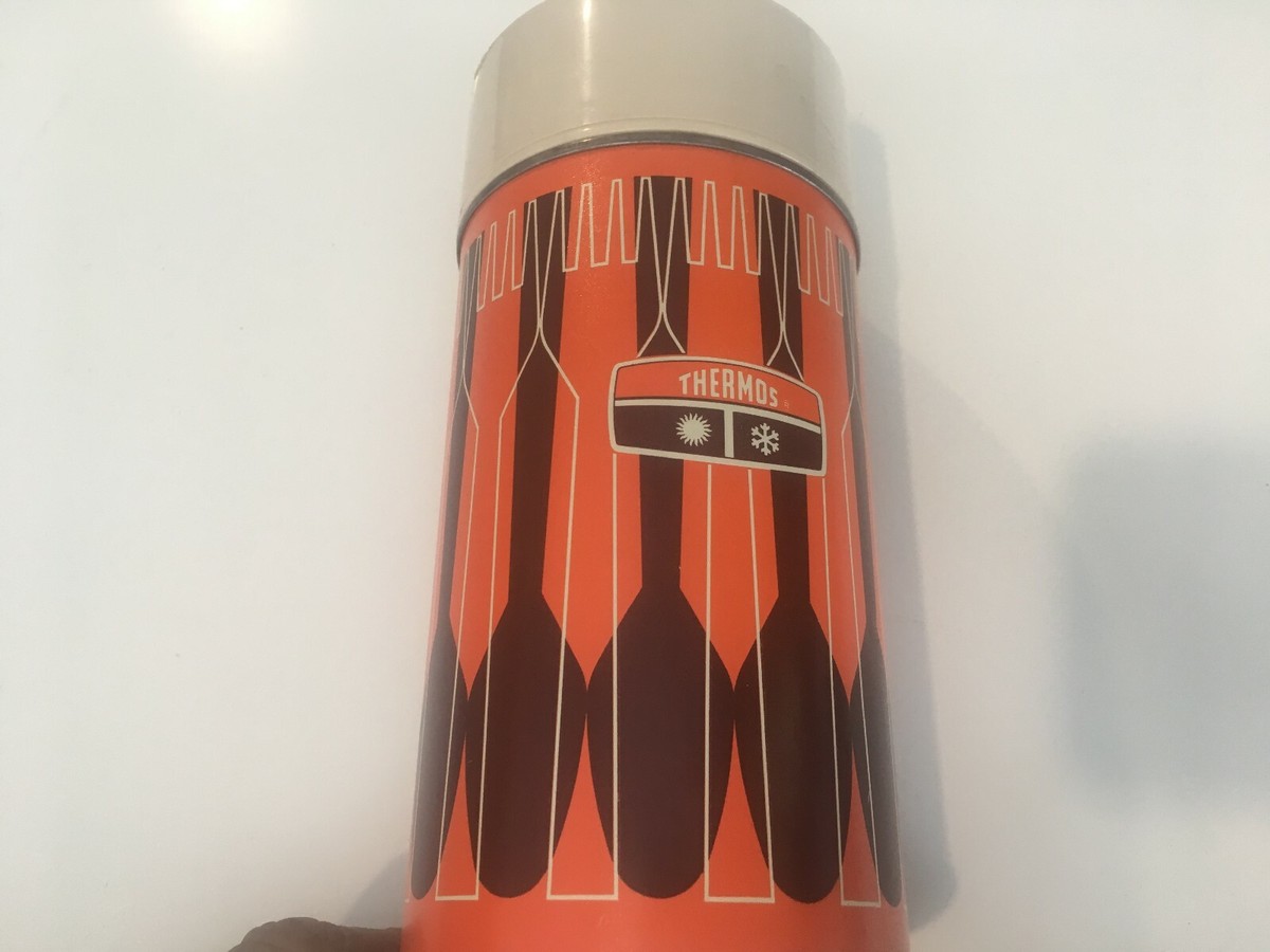 シヤトーパルメ　1971 Vintage King Steely Thermos 1971 Pint Size Metal - 7263 - NICE