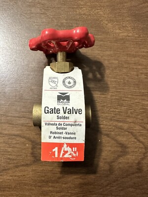 Mueller Global 1/2'' 200 WOG Brass Gate Valve Female 100-453NL