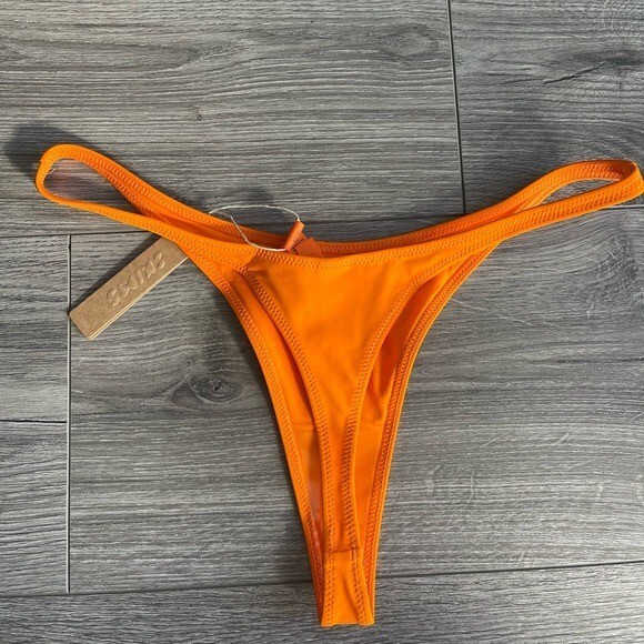 Skims Swim Orange Bikini Triangle Top & Thong Bottom Size