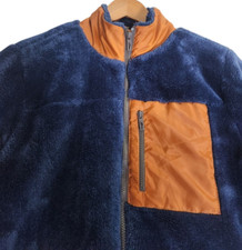 Tommy Bahama Jacket Boys XL Brown Blue Fleece Full Zip Outdoors Youth
