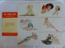 VARGA GIRL - 6 Esky Post Cards - Set #1 w/original envelope