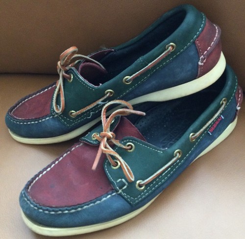 Vintage Sebago Docksides Yacht Green 
