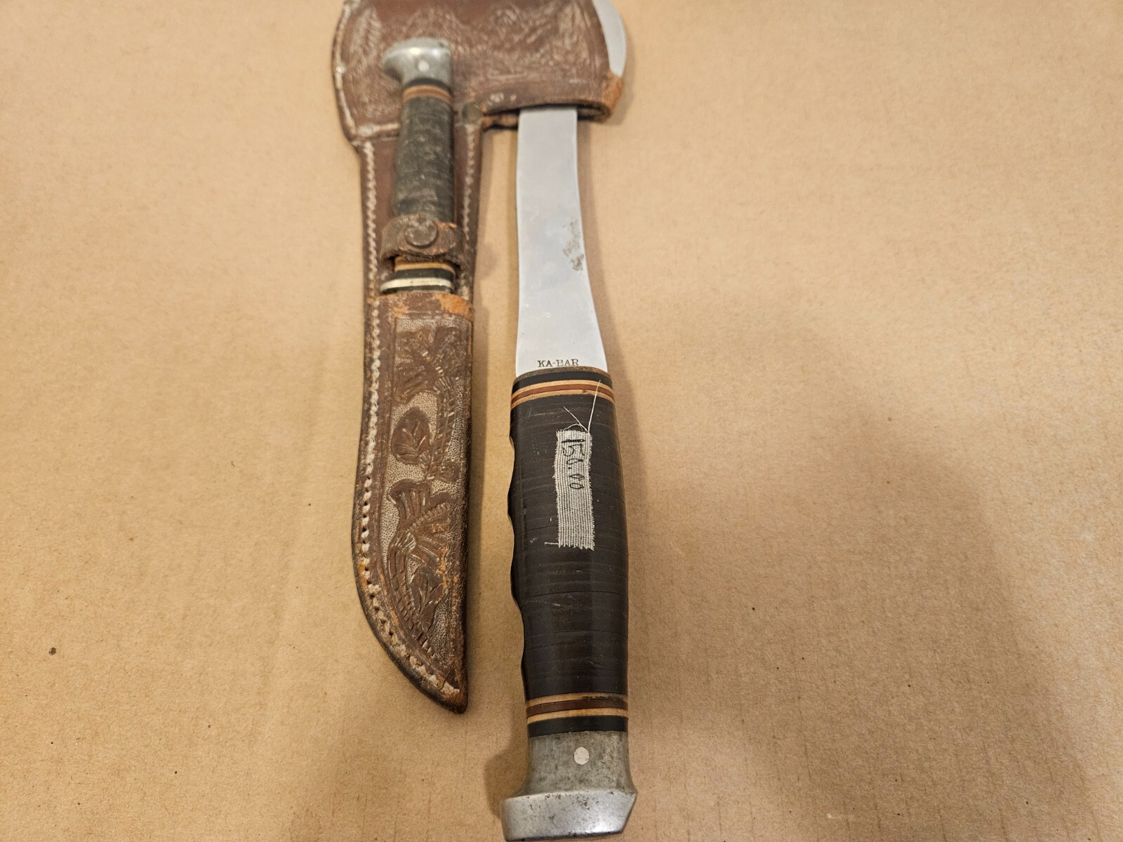 KABAR Knife Axe Set Original Sheath Hatchet KABAR KA BAR Rare eBay