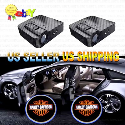 2x Wireless Ghost Shadow Projector LED Light Courtesy Door Step Harley Davidson