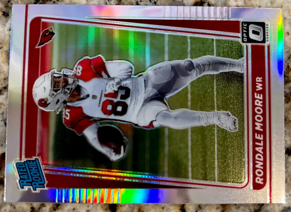 2021 Donruss Optic P-270 Preview Silver Prizm Rondale Moore RC Rookie Cardinals - Image 2 of 4