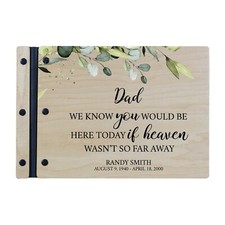 Custom Memorial Funeral Guest Book for Loss of Loved One 12x8 -We Know You Would