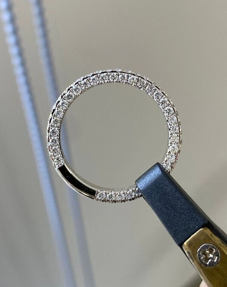 Обручальное кольцо круглой огранки с натуральным бриллиантом 1,05 карата Eternity 950 платина 5 6 - Изображение 3 из 4