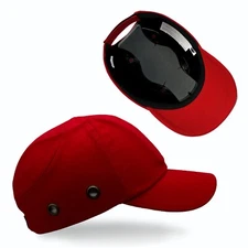 Lucent Path Red Baseball Bump Cap - Safety Hard Hat Helmet Head Protection Caps