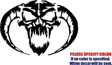 Evil Horned Skull Decal Sticker JDM Funny Vinyl Car Window Bumper Truck Wall 7"