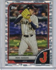2023 Topps World Baseball Classic Cracked Ice Foil 37/99 Roki Sasaki #21
