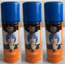 3 packs - Hyde and EEK Boutique Spray on Temporary Hair Color 3 oz  Blue 