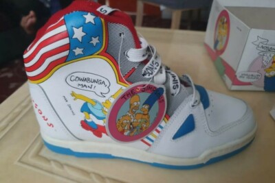 The Simpsons Bart Simpson RARE Schuhe Dead-Stock 1991 Dunlop High Tops