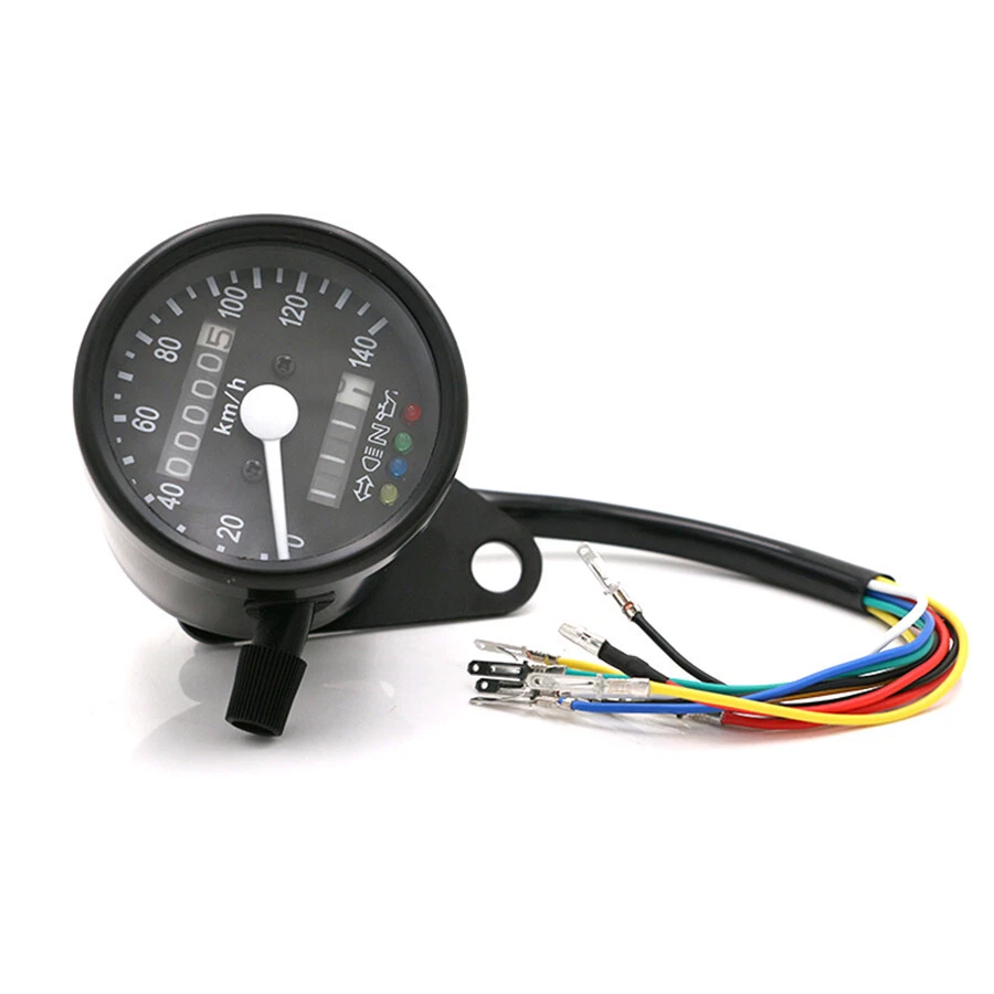 12V Motorcycle ATV LED Backlight Dual Odometer KMH Speedometer Gauge Waterproof - Image 2 of 4