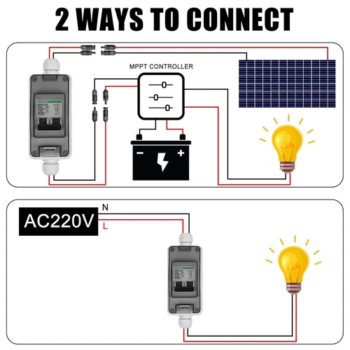 DC Trennschalter Solar PV Umschalter Ausschalter Freischalter 2-polig 32A 500V - Bild 7 von 9