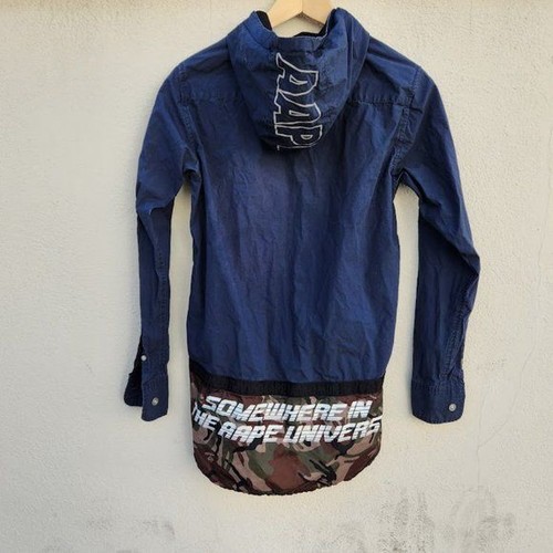 AAPE by A Bathing Ape Somewhere in the Ape Universe Jacket Blue Green Size Small - Picture 4 of 11