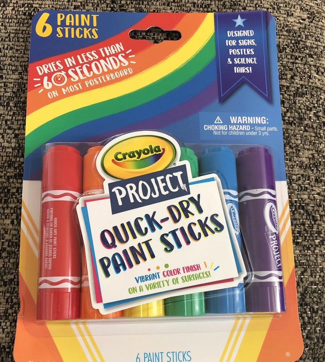 Crayola Sticks New In Quick Dry Paint Dries In