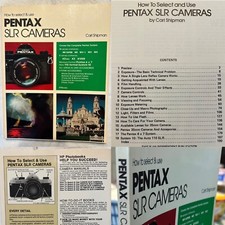 Vintage 1980 Pentax SLR Cameras Book By Carl Shipman 192 Pages