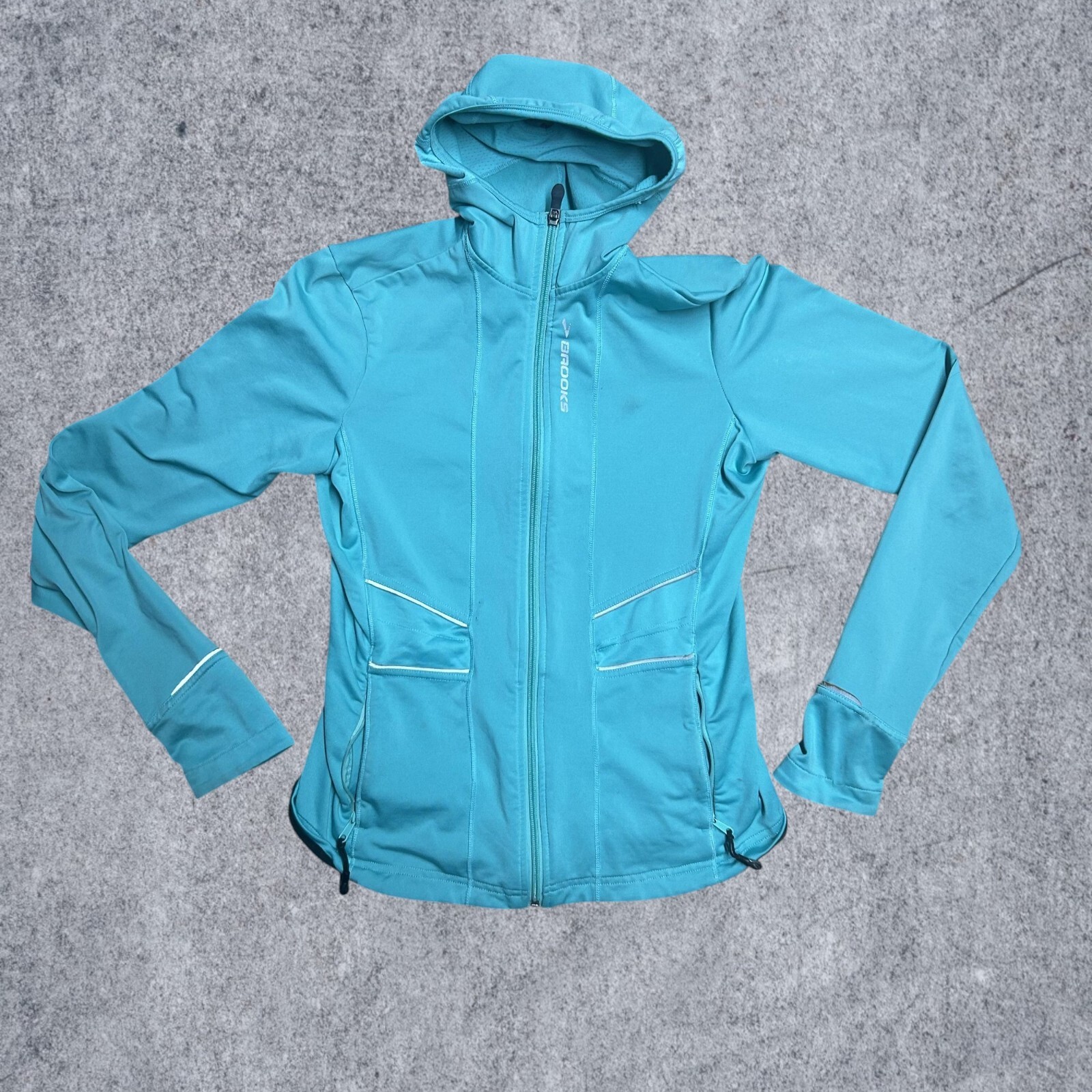Brooks Full Zip Running Performance Jacket Hooded… - image 1