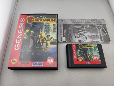 Shadowrun Sega Genesis Complete In Box CIB Great Shape