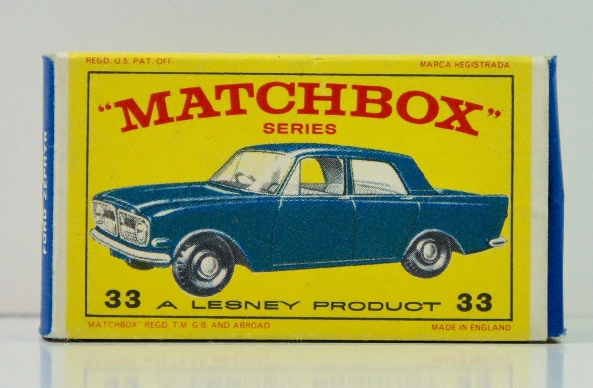 Matchbox Regular Wheels #33 - B3 Ford Zephyr 6 MKIII - 1963 E3 Box