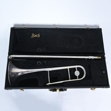Vincent Bach Stradivarius Model 42 Straight Tenor Trombone, Silver Finish w/case