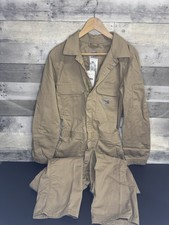 Carhartt FR Coveralls Mens 34 Regular Beige, Zipper, RN 14806 Workwear