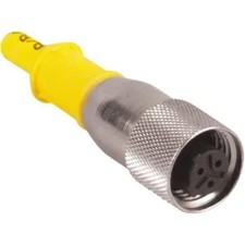 1pc TURCK KB 3T-3 Cordset, 1/2-20 Female Straight, 3 Wire, 3m, PVC, Yellow,