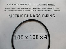 100mm ID x 108mm OD x 4mm thick O-ring. Buna-70. Quan 1.
