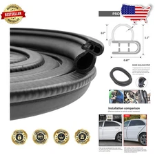 Automotive Door Seal Strip 33ft Black Rubber - Weather-Resistant Vehicle