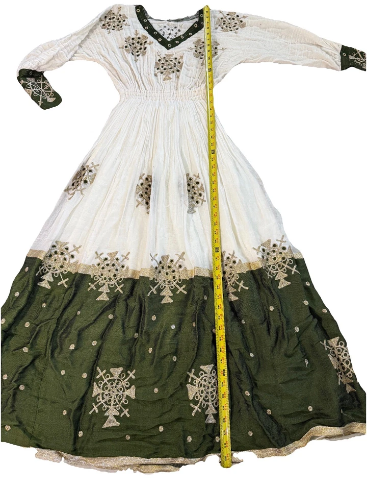 XL 码,埃塞俄比亚厄立特里亚传统连衣裙 | Habesha Kemis — 第 4/4 张图片