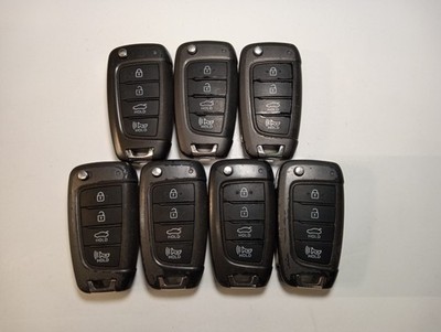 LOT OF 7 OEM HYUNDAI FLIP KEY FOB REMOTES  NYOSYEC4TX1707 4 BUTTONS