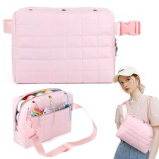 Yarn Storage Organizer Travel Crochet Bag, Crossbody Yarns Bags Knitting Bag ...