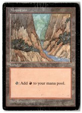 MTG Mountain - Blue Pack (Guay) - APAC Lands Discolored Heavily Played English
