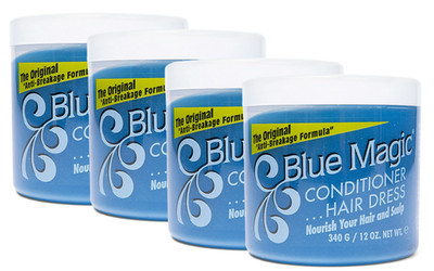 Blue Magic Conditioning Hair Dressing 12 oz, Dry, Anti Breakage, Nourishing x4