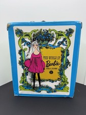 Barbie The World of Barbie Doll Case Blue Green Pink White Vintage 1968 Vinyl