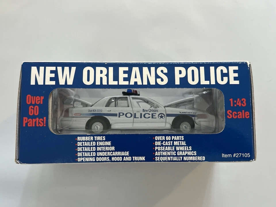 NEW Gearbox 1:43 1999 Ford Crown Victoria New Orleans Police Car Limited Edition - Image 4 of 4