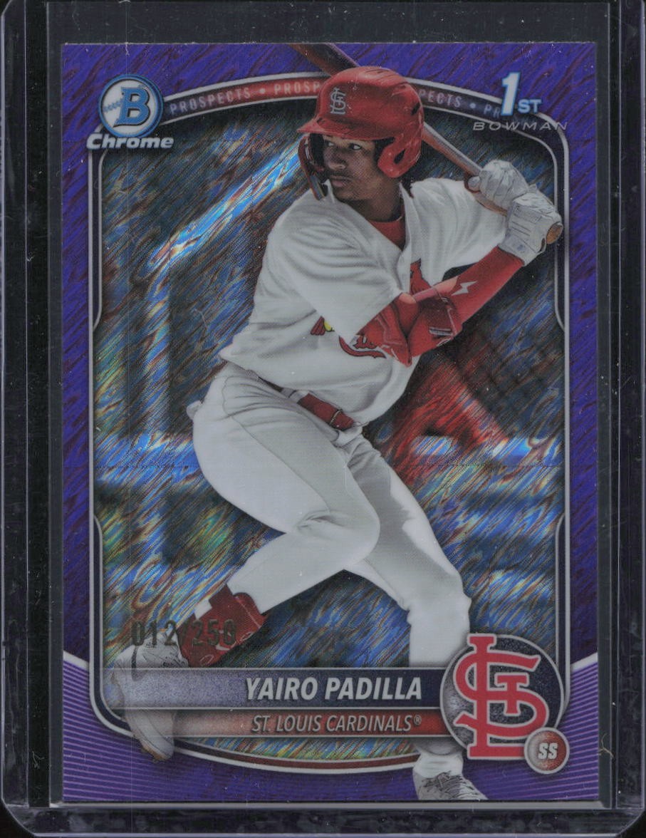 2025 Bowman Chrome #BCP-236 Yairo Padilla Prospects Purple Shimmer #/250