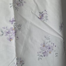 Pair Floral Eyelet Blackout Curtain Panels White/ Purple