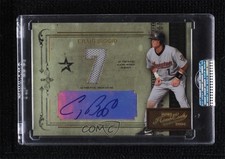2004 Playoff Prime Cuts II Signature Material Number 3/7 Craig Biggio Auto t8i
