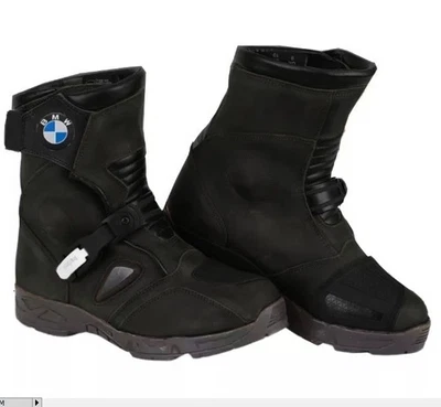 Bottes De Moto En Cuir Moto Cuir Bottes Courses Bottes De Motard En Cuir Homme - Photo 1/2