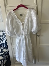 KASIA DRESS White Embroidered Eyelet Size Small NEW NWT