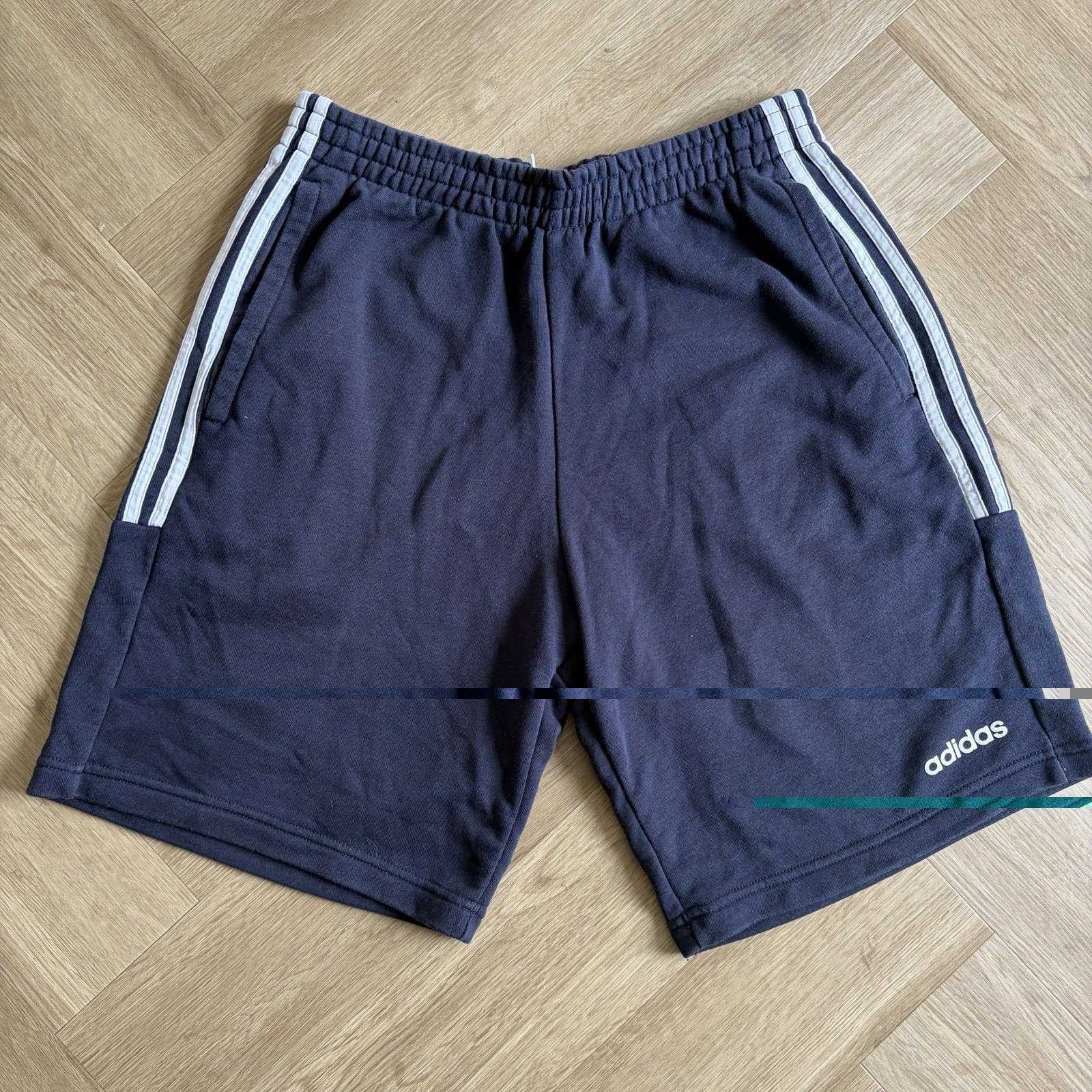 Adidas Mens Athletic Shorts 2 Pair Bundle Navy & Grey Lounge Casual Size Medium image 10