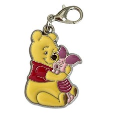 Vtg Disney Piglet Winnie the Pooh Clip On Charm Zipper Pull Purse Bag Signed