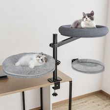 Elevated 360  Cat Bed, Adjustable Wall-Mounted Hammock for Office  Gaming