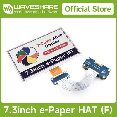 Waveshare 7.3inch 6-Color E-Paper Display, E-Ink Display, Low Power  800×480