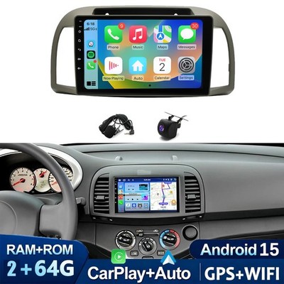 Autoradio Für NISSAN MICRA 3 K12 2002-2009 Android GPS Navi WIFI Carplay BT KAM+