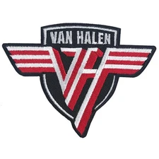 Patch - C&D Visionary - Van Halen Shield Logo 4"x3.5" Iron-On Embroidered