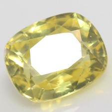 Natural Certified 5.50 Ct Tanzania Yellow Tanzanite 11x9 MM Cushion Gemstone