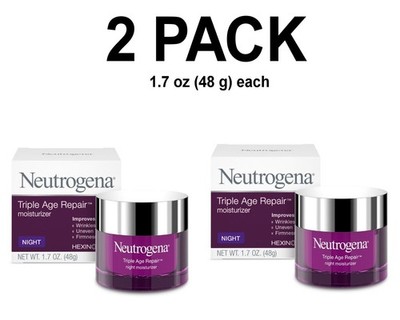 Neutrogena Triple Age Repair Night Face Moisturizer, 2 PACK, 1.7 oz (48 g) each
